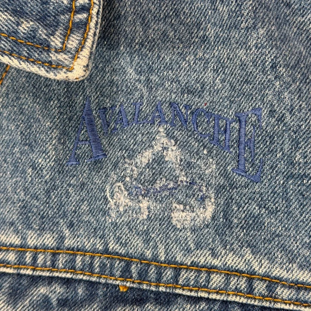 Vintage LEE Sport Denim Trucker Jacket Mens M Blue Made In Hong Kong